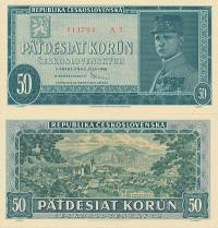 50 korún Československo 1945 Štefánik - REPLIKA - Kliknutím na obrázok zatvorte -